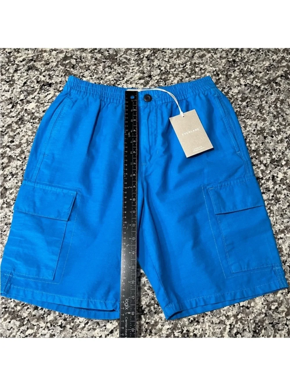 Everlane Shorts XS Cotton Linen Cargo Blue